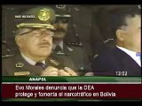 Evo Morales denuncia que la DEA fomentaba y protegía el narcotráfico en Bolivia 1/2 - Nov 2008