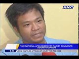 Thai who insulted Pinoys hopes to return to PH