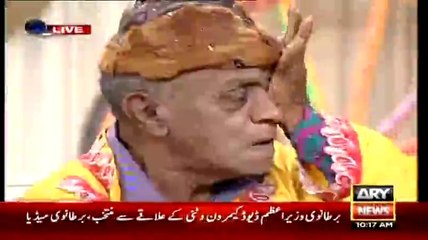 Living legend Zakoota Jin Crying  in Live Show About Fake News of His Death Published in News Paper without Confirmation