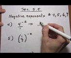 evaluate exponential expressions with negative exponents