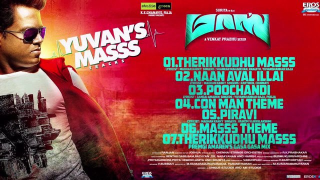 Therikkudhu Maaas _ Surya's Masss Songs _ Yuvan Shankar Raja _ Venkat Prabhu