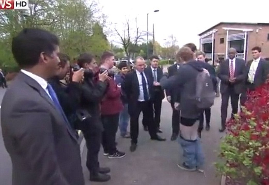 Oops! Guy Loses His Pants In Front Of Politician Nick Clegg