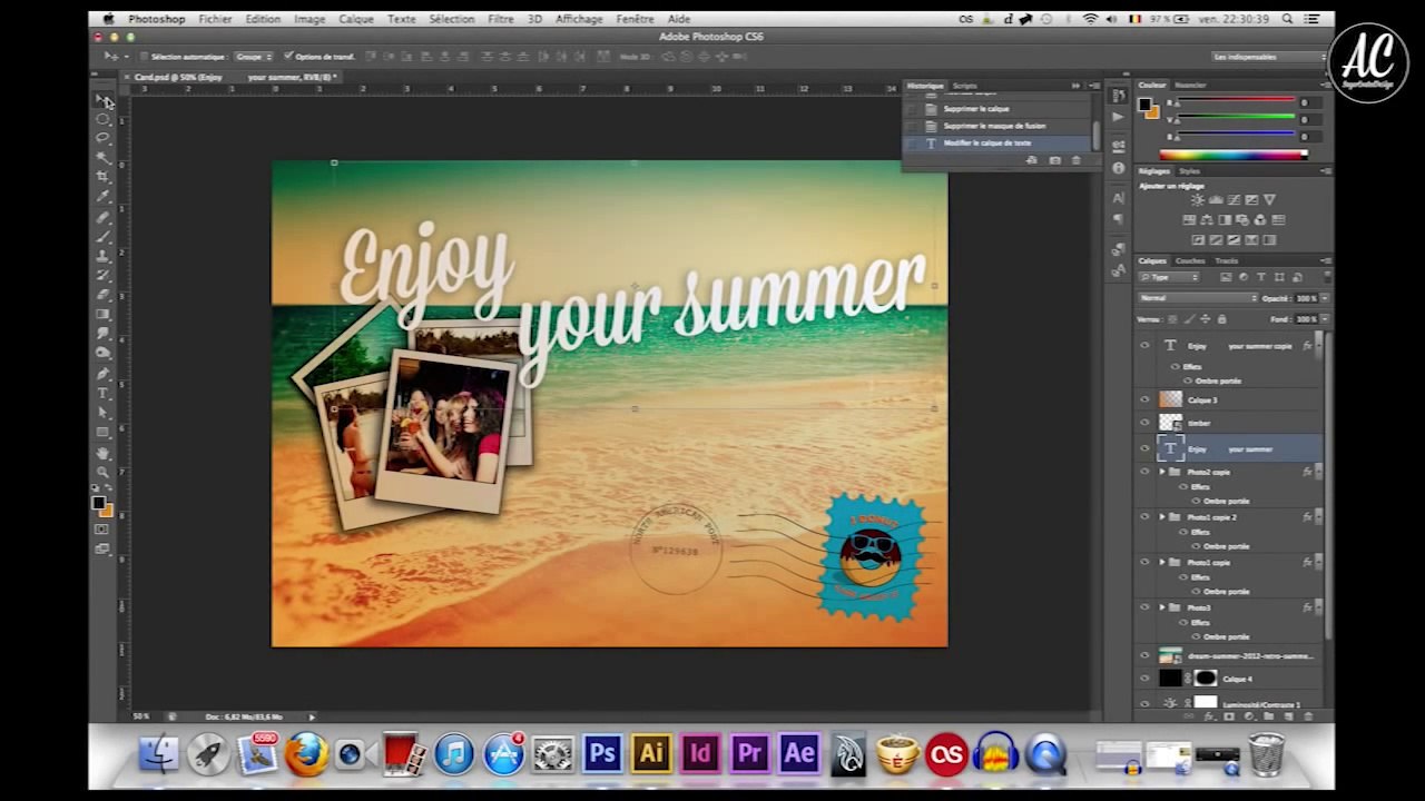 [Illustrator-Photoshop] Realisation d'une carte postale !