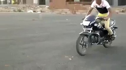 Bike Gone Away himself. without driver bike moving at high speed