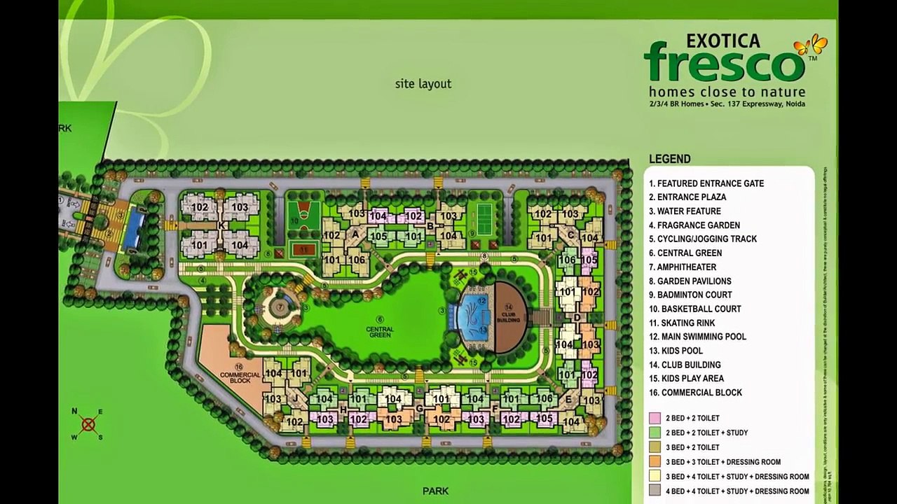 Exotica Fresco 2BHK, 3BHK and 4BHK Apartments