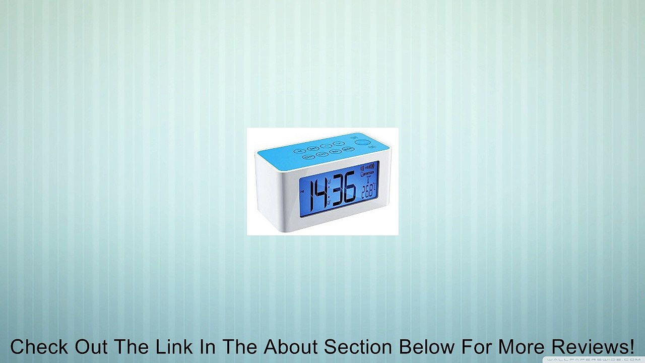 DreamSky Dual ALarm Clock FM Radio W/ Inductive Wireless Speaker ,Blue