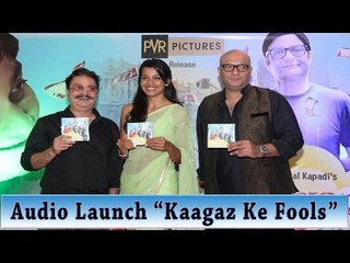 Mughda Godse Wearing Hot Transparent Green Saree @ Kaagaz Ke Fools Music Launch