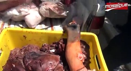 حجز طن ونصف من لحوم الحمير بمخزن في باب الجزيرة