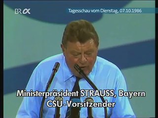 Franz Josef Strauss über Rot Grün 1986)