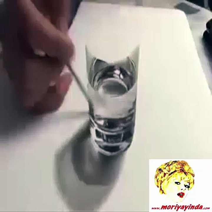 İnanılmaz 3 Boyutlu Bardak Çizimi