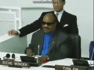 피겨여왕 김연아 스티비원더 배려심 UN Yuna Kim Stevie Wonder good caring