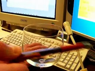 How to break a wine glass with sound - better version!