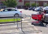 Man Dressed as Jesus Cleans Up Trolley in Car Park