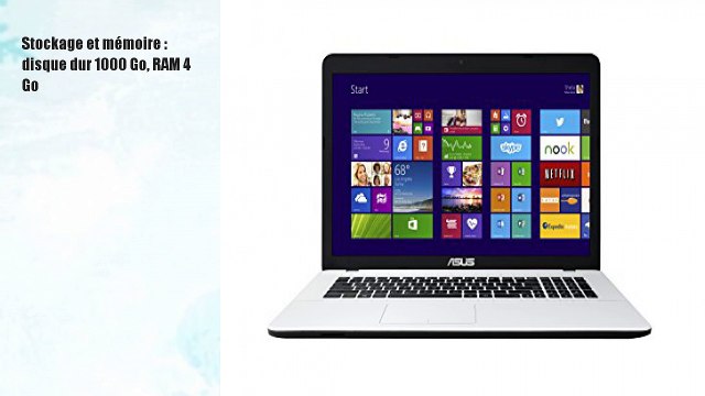Asus Polyvalence X751LD-TY082H PC portable 17 Blanc