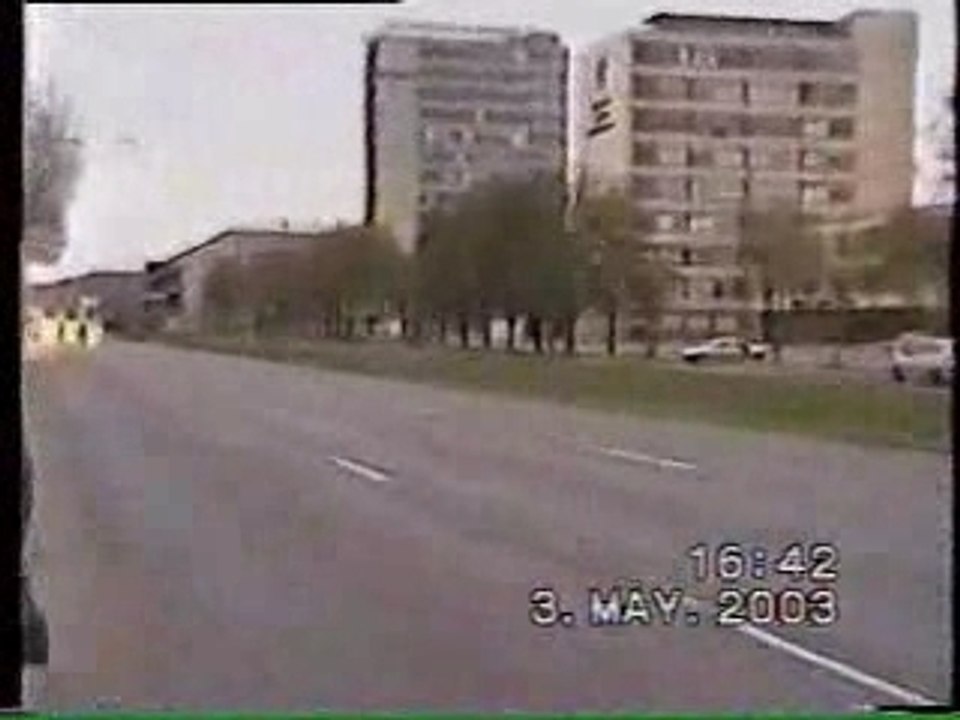 Ghost rider - honda  vs police crash