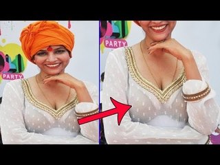 Tanisha Singh Black Hot Bra Visible In Transparent Kurti