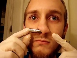 Septum stretching, 00 gauge to 000 gauge (7/16 inch) gauging