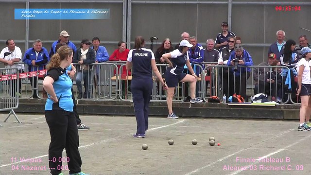 Mène 8, Finale Vulpas contre Nazaret, Super 16 Féminin, Sport Boules, Allonnes 2015