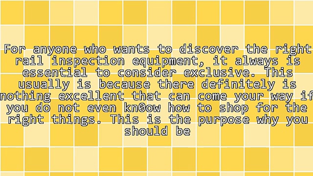 Finding The Right Rail Inspection Equipment