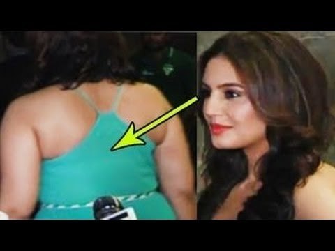 Hot Huma Qureshi Exposing White Bra In Transparent Dress