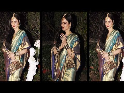 Rekha Looking Beautiful @ Ahana Deol's Wedding Reception