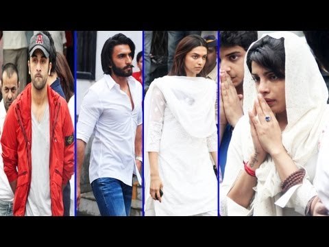 Shahrukh Khan, Deepika Padukone, Shahid Kapoor Spotted @ Dr. Ashok Chopra's Cremation