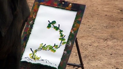 Elephant painting  in Thailand!
