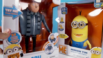 Minion Toys Gru The Talking Genius & Minion Tim The Singing Action Figure from Despicable Me 2