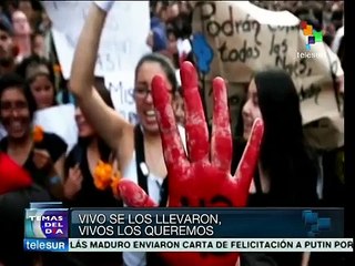 Realizan nueva jornada internacional por normalistas de Ayotzinapa