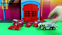 Disney Pixar Cars Doc Hudson Joins Lightning McQueen Mater and Red Rescue Squad Fire Truck