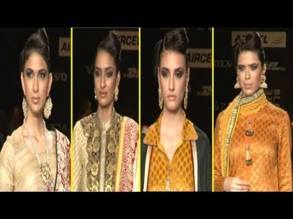 Stunning Models Ramp Walk At Lakme Summer Fashion Week  For Vikram Phadnis