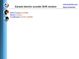 Caraok electric chariot CA1000B catalog