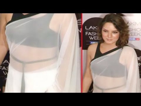 Seductive Udita Goswami Showing Her Assets @ Walk The Ramp at the Lakme Fashion Week