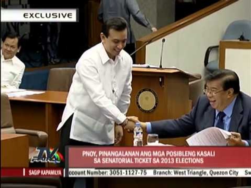 Aquino names possible Senate bets for 2013 polls