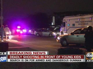 Deadly shooting in front of young kids