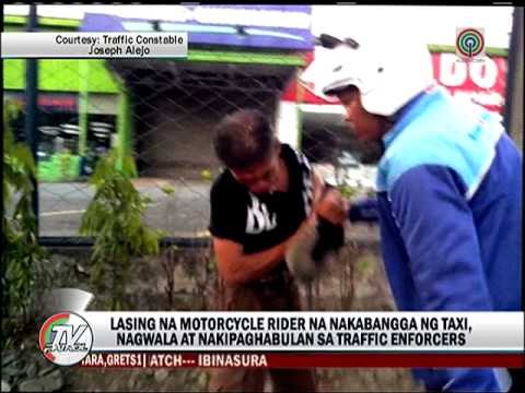 Lasing na motorcycle rider, nagwala matapos makabangga