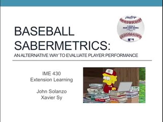 Baseball Sabermetrics vs. Traditional Statistics