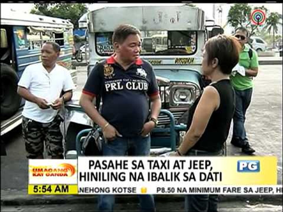 Pasahe sa taxi at jeep, hiniling na ibalik sa dati