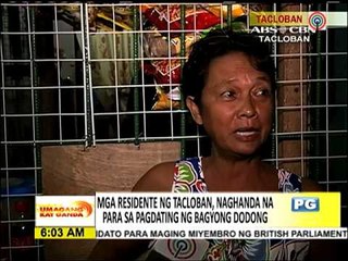 Mga residente ng Tacloban naghahanda kay 'Dodong'