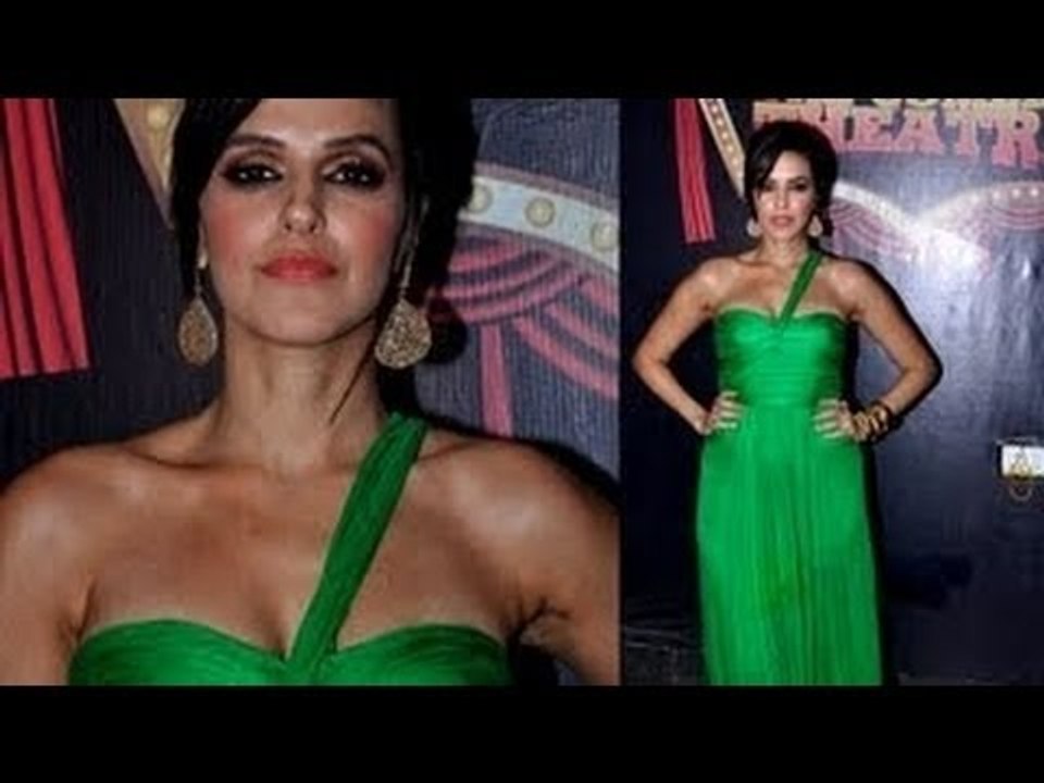 Neha Dhupia in a Sparkling OFF Shoulder Dress