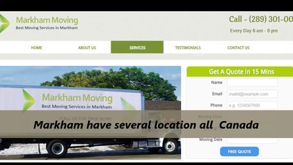 Markham Moving & Movers - Get A Moving Quote