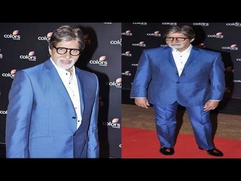 Amitabh Bachhan in Hot Blue Suit Spotted At Red Carpet Of Celebration Colors Bash!