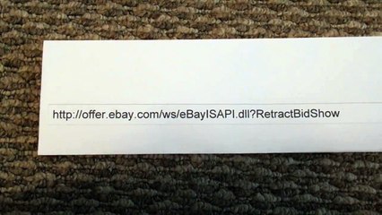 E BAY BID RETRACTION fastest way, highest success rate