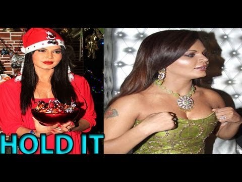 HOLD IT : Rakhi Sawant Big Busty CURVACEOUS Assets Celebrates Christmas