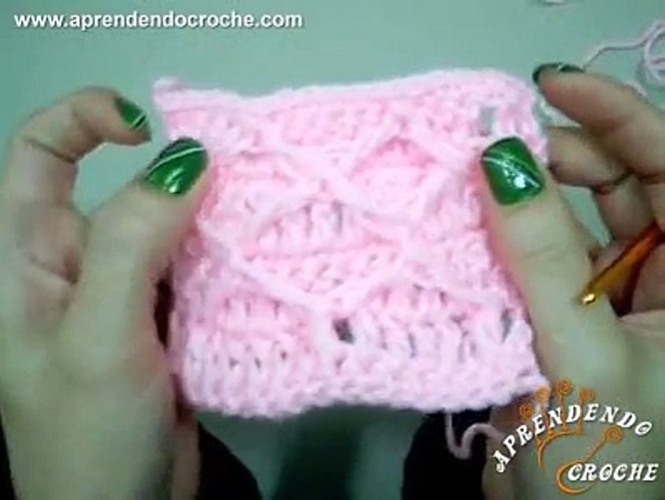 Ponto Sobreposto em Relevo no croche - Tipos de Pontos no Crochê