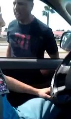 Road RAGE goes wrong!!! ANGRY WHITE GUY