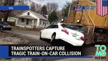 Train crashes into car- Fatal accident captured on video by tayyab imam