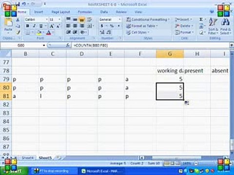 ms excel with irfan wazir ali part 7
