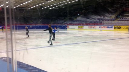 RADU SEBASTIAN SWEDEN,7 years and 4 months old testing in figure free skating 1 in Malmoe May 3,2015.