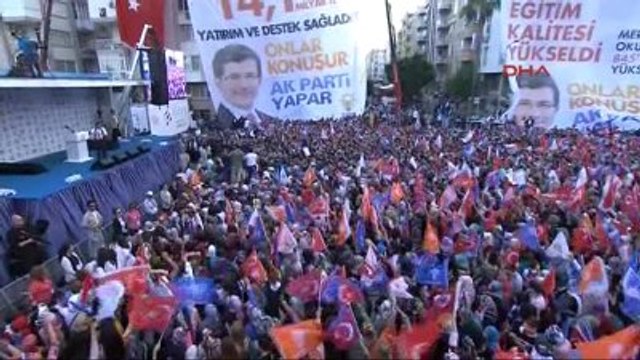 Mersin Başbakan Davutoğlu Partisinin Düzenlediği Mitingde Konuştu-3